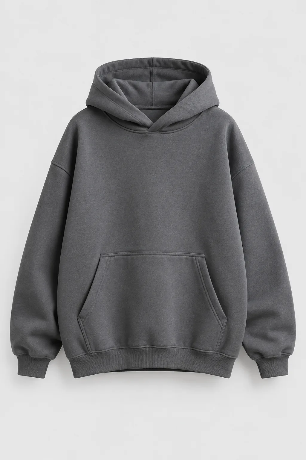 Slate-gray oversized hoodie