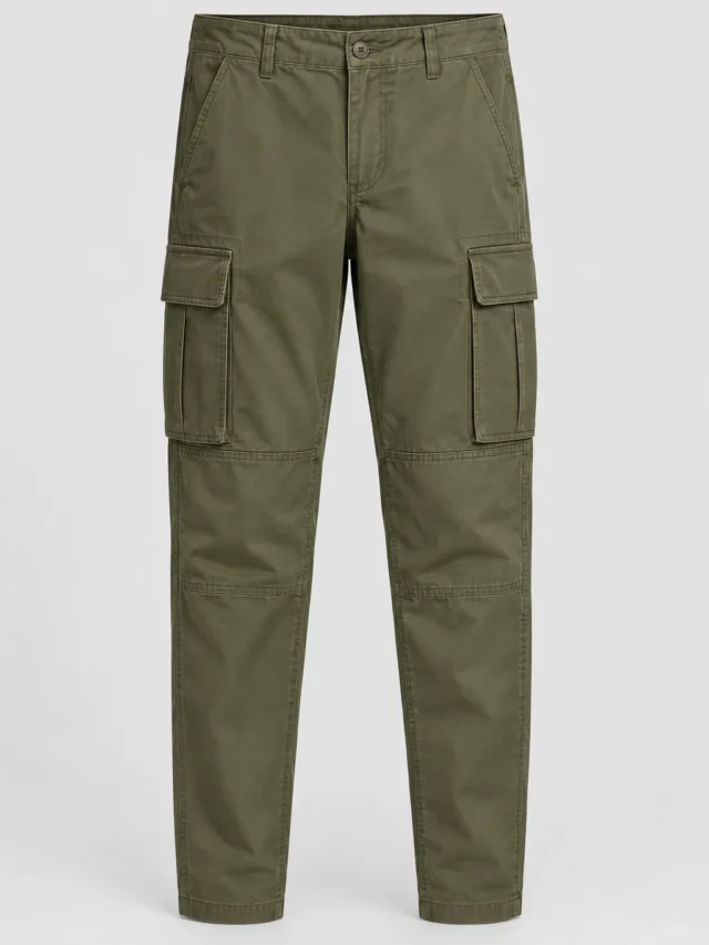 Utility Cargo Trousers in Olive